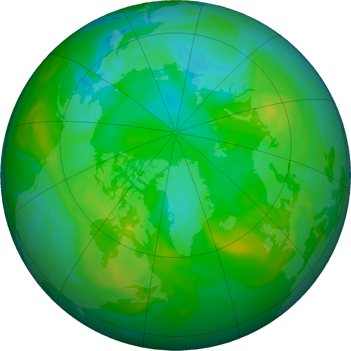 Arctic ozone map for 27 July 2021